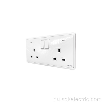 Hot akció Két Gang Bipoláris Switch Sockets Neon